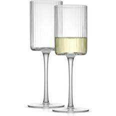 JoyJolt Elle Fluted Cylinder Red Wine Glass - Set of 2