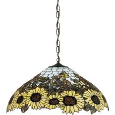 Tiffany Lamps Pendant Lamps Meyda Tiffany Wild Sunflower Pendant Lamp 22"