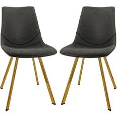 Chair with gold legs Leisuremod Markley Modern Kitchen Chair