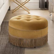 Foot Stools Jennifer Taylor Yolanda Gold Ottoman Foot Stool