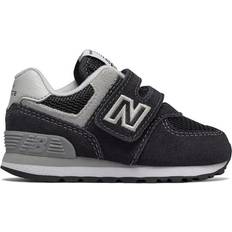 New Balance Joggesko New Balance Kid's 574 Core Hook & Loop - Black with White