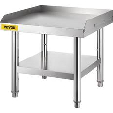 VEVOR Stainless Steel Equipment Grill Stand 24 24 Stainless Table with Adjustable Undershelf Grill Stand Table, Look