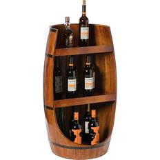 Vintiquewise Barrel Display Shelf Wine Rack 21.5x32.5"