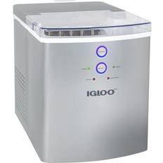 Igloo Igliceb26hnss 26-Pound Automatic Self-Cleaning Portable Countertop Ice Maker Machine with Handle, Stainless Steel