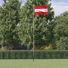 Flaggstenger vidaXL Østrig flag og flagstang 6,23 m aluminium