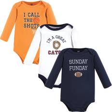 Hudson Baby Cotton Long-Sleeve Bodysuits 3-pack - Fall Winter Sports