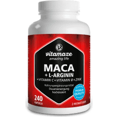 Aminosäuren Vitamaze Maca 4000mg + L-Arginin + + Zink 240