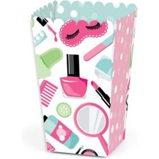 Spa Day Girls Makeup Party Favor Popcorn Treat Boxes Set of 12 Pink Pink