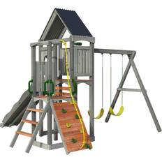 Playground on sale Jack & June Haven II Cedar Swingset with Swings, Slides, and Accessories