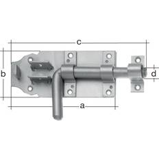 Schrank- & Küchenknäufe Bolzenriegel,mit befestigter Stahl, feuerverzinkt
