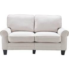 Textiles Serta 61" Copenhagen Loveseat Cream Chair Cushions White