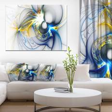 Design Art "Shining Multi-Colored Plasma" Abstract Canvas Wall Decor