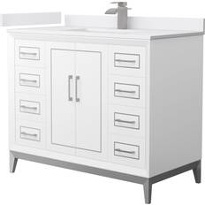 White Vanity Units for Single Basins Wyndham Collection Marlena (WCH515142SWHWCUNSMXX)