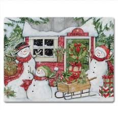 Chopping Boards CounterArt Snowman's Farmhouse 3mm Heat Tempered Chopping Board