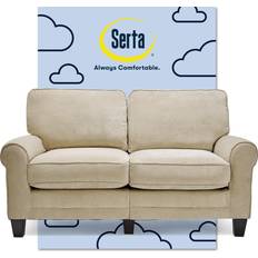 Polyester Chair Cushions Serta 61" Loveseat Chair Cushions Beige