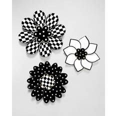 Black Wall Decorations Mackenzie-Childs Marquee Flowers, Set 3 Wall Decor