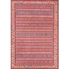 Momeni Afshar Traditional Tribal Blue, Red, Multicolor, Orange