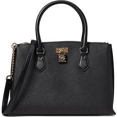 Michael Kors Ruby Medium Saffiano Leather Satchel - Black