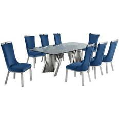 Best Quality Furniture 9-Piece Modern Dining Set