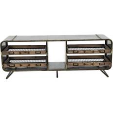 Storage Benches Litton Lane 18 14 Grey Metal Farmhouse Unit Storage Bench