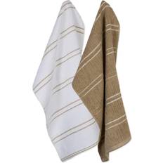 Design Imports J&M Ribbed Terry Kitchen Towel White, Green, Multicolor, Brown