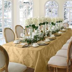 Tablecloths Elrene Fashions Barcelona Jacquard Damask Tablecloth Gold