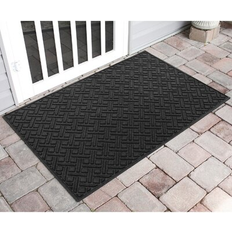 Bungalow Flooring Waterhog Lattice Black, Gray