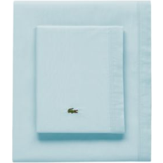 Lacoste Home Solid Cotton Percale Bed Sheet Blue