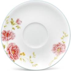 Noritake Peony Pageant Set Of 4 Bone Saucer Plate