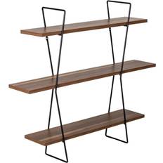 Black Wall Shelves Honey Can Do 3 Tier Wall Shelf