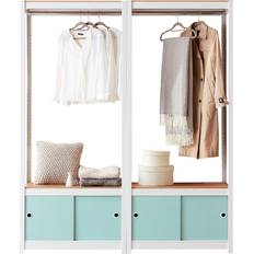 Green Clothing Storage Aurora Home Fashion Kepsuul Rack + Wardrobe