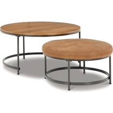 Brown Nesting Tables Ashley Signature Drezmoore Modern Cocktail Nesting Table