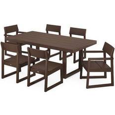 Furniture Polywood Edge Rectangular 6-Person 78'' Dining Set