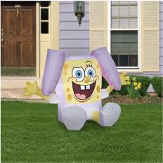 Gemmy Airblown Spongebob As Witch Nickelodeon 4 ft Tall Yellow