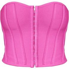 Dusty Pink Bandage Hook And Eye Structured Corset