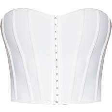 PrettyLittleThing Bandage Hook & Eye Structured Corset - Cream