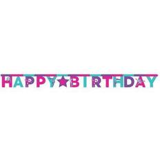 Club Pack of 12 Pink and Blue Gymnastics Birthday Banners 120