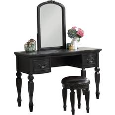 Black Dressing Tables Poundex F4009 Dressing Table