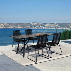 Armen Living Koala and Shasta 5 Rope Dining Set