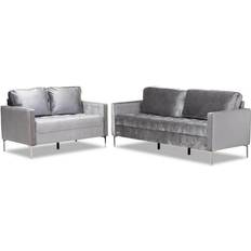 Baxton Studio Clara Couch Sofa 77.4" 2 5 Seater