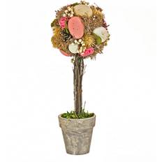 Easter Decorations National Tree Company Artificial Potted Plant, Includes Distressed Gray Pot Pink Easter Decoration 14"