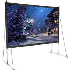 Outdoor projector Yescom 100' Portable Fast Folding Projector Screen 16:9 HD w/ Stand for Indoor Outdoor
