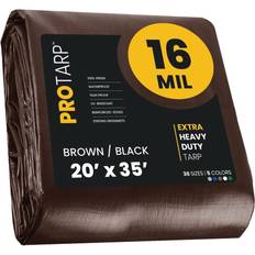 Protarp Brown/Black 16Mil 20 x 35 Tarp Protarp, PT-102-20X35