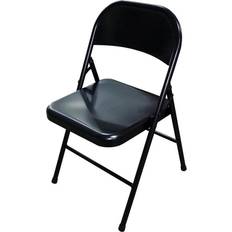 Black metal outdoor chairs Plastic Development Group Commercial Party Heavy Duty Steel Folding Chair Black