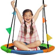 Playground on sale Sorbus Saucer Tree Swing in Elite Rainbow 24