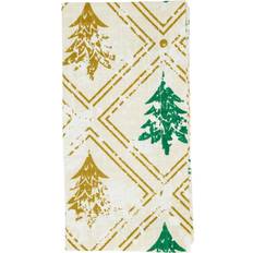 Saro Lifestyle 151.GL20S 20 Christmas Cloth Napkin Gold, White, Yellow, Green (50.8x50.8)