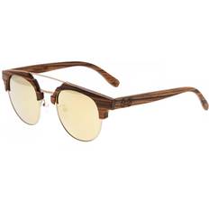 Earth Wood Kai Polarized Sunglass Brown Stripe/Gold One