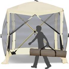 Pavilions & Accessories OutSunny 7'x7' Pop Up Camping Canopy Tent