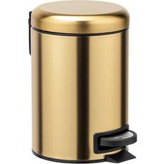 Mülltonnen Müllentsorgung Wenko Cosmetic Pedal Bin Matte Gold 3L