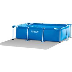 Intex Pools Intex 8.5ft x 26in Rectangular Frame Above Ground Backyard Swimming Pool, Blue 37.9 Blue
